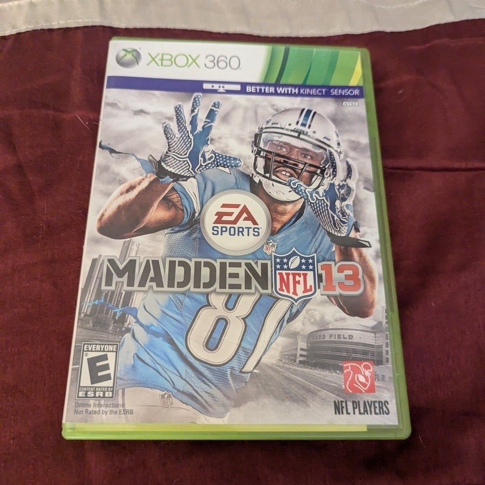 Green Madden NFL 13 Xbox 360 Game Case